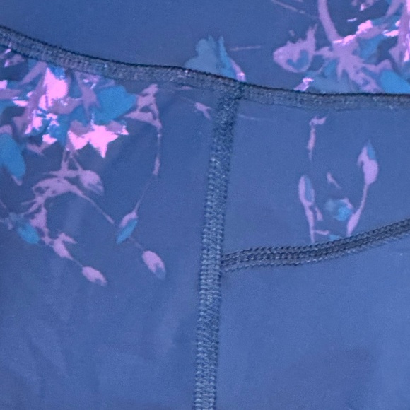 Sweaty Betty Zero Gravity Small Black Pink Floral Print High Waist Zip Pocket - Picture 6 of 6
